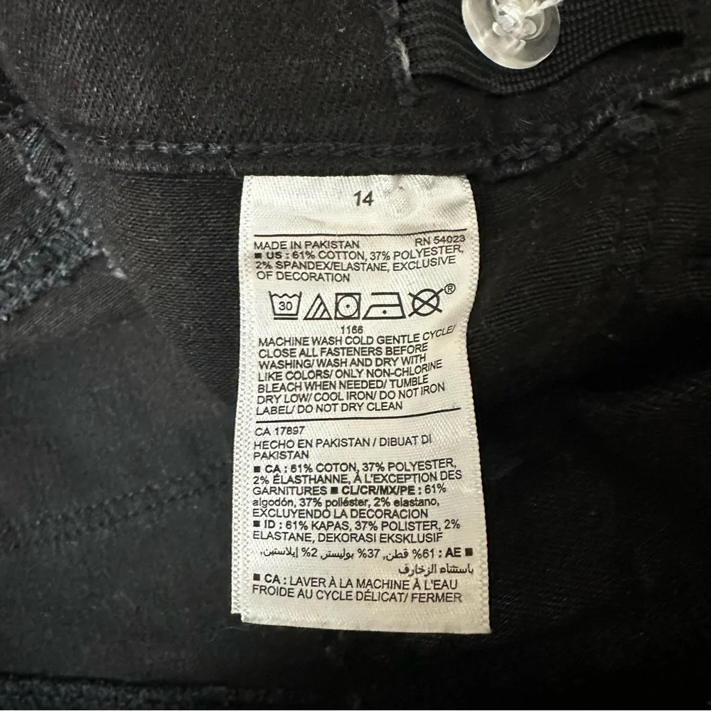 Old Navy Stretch Ballerina Jeggings Built In Tough Girls Size 14 Black
